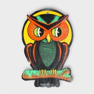 Beistle Vintage Embossed Die Cut Halloween Owl
Cardboard Paper Decoration
